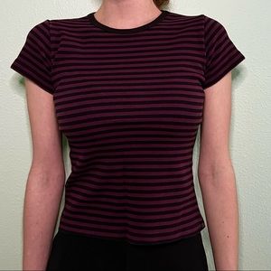 Black and purple striped Brandy Melville tee